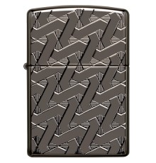 Зажигалка ZIPPO Armor™ с покрытием High Polish Black Ice®, латунь/сталь, чёрная, 38x13x57 мм