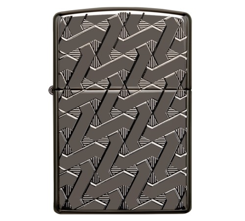 Зажигалка ZIPPO Armor™ с покрытием High Polish Black Ice®, латунь/сталь, чёрная, 38x13x57 мм