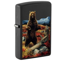Зажигалка ZIPPO Linda Picken с покрытием Black Matte, латунь/сталь, черная, 38x13x57 мм