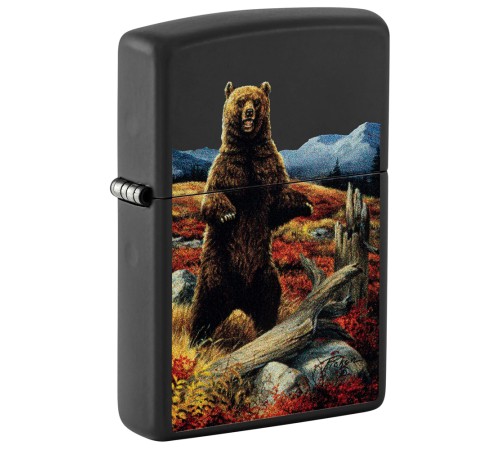 Зажигалка ZIPPO Linda Picken с покрытием Black Matte, латунь/сталь, черная, 38x13x57 мм