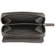 Кошелёк женский BUGATTI Lady Top, на молнии, серый, натуральная воловья кожа, 12х2,5х9 см