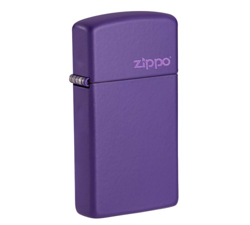 Зажигалка ZIPPO Slim® с покрытием Purple Matte, латунь/сталь, фиолетовая, матовая, 29x10x60 мм