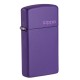 Зажигалка ZIPPO Slim® с покрытием Purple Matte, латунь/сталь, фиолетовая, матовая, 29x10x60 мм