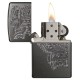 Зажигалка ZIPPO Classic с покрытием Gray, латунь/сталь, серая, матовая, 38x13x57 мм