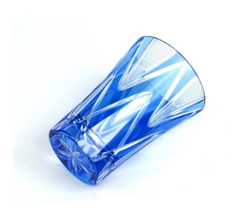 Стакан TAJIMA GLASS Звездные грани 240 мл, голубой