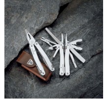 Мультитул VICTORINOX SwissTool Spirit XC, 105 мм, 26 функций, в кожаным чехле с вращающейся клипсой