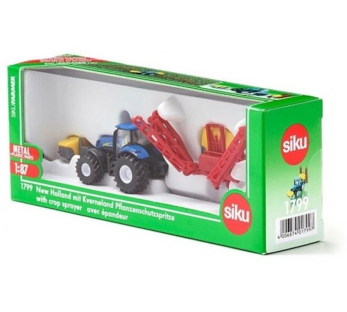 Трактор Siku 1799 New Holland с опрыскивателем Kverneland, 1/87