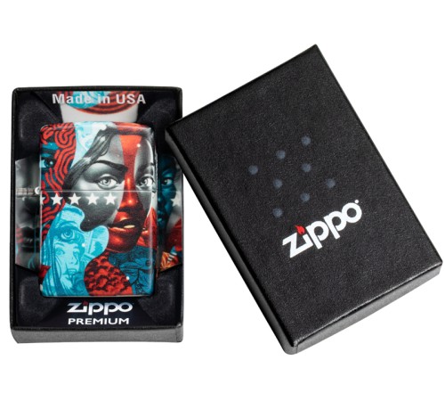 Зажигалка Zippo Tristan Eaton с покрытием White Matte, латунь/сталь, разноцветная, 38x13x57 мм