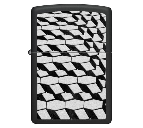 Зажигалка ZIPPO с покрытием Black Matte, латунь/сталь, черная, матовая, 38x13x57 мм
