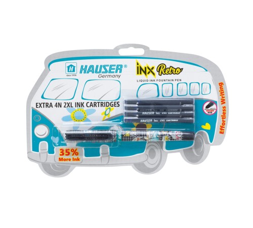 Перьевая ручка Hauser INX Retro, пластик, черная