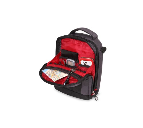 Сумка-планшет SWISSGEAR, черный/серый, полиэстер, 22х10х29 см