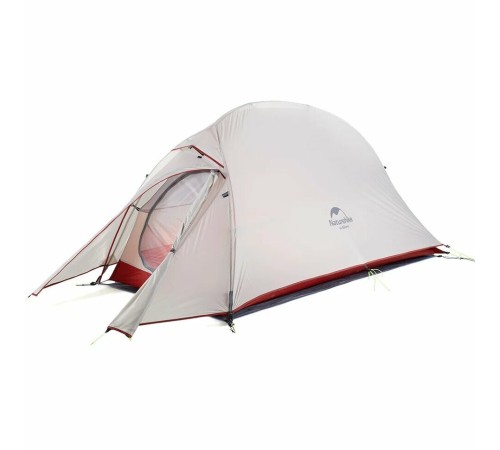 Палатка Naturehike Сloud up 1 NH18T010-T одноместная  с ковриком , серо-красная, 6927595730522