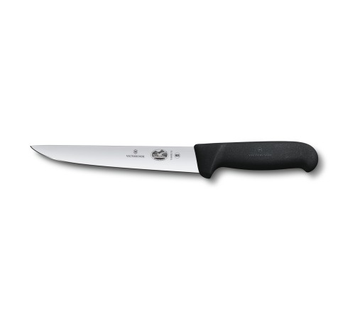 Нож обвалочный / жиловочный VICTORINOX Fibrox с прямым лезвием 18 см, чёрный