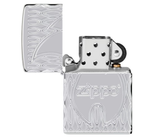 Зажигалка ZIPPO Armor® с покрытием High Polish Chrome, латунь/сталь, серебристая, 38x13x57 мм