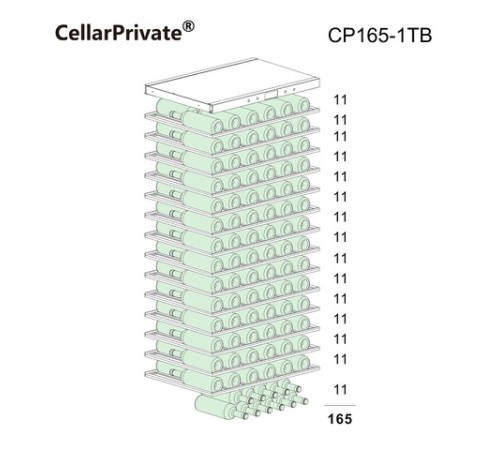 Винный шкаф Cellar Private встраиваемый, однокамерный CP165-1TBH