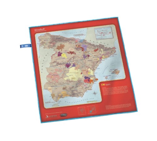 Салфетка из микрофибры для натирки стекла Soiree Home Spain Wine Map