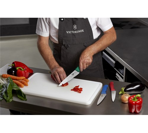Нож разделочный VICTORINOX Fibrox с лезвием 19 см, зелёный