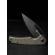 Складной нож SENCUT Mims 9Cr18MoV Steel Black Stonewashed Handle Dark Green Canvas Micarta