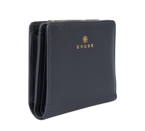 Кошелёк Cross Monaco Navy, кожа наппа, гладкая, цвет тёмно-синий, 11 x 9 x 2,5 см