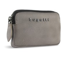 Ключница BUGATTI Bella, бежевая, воловья кожа/полиэстер, 12х1,5х7 см