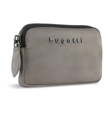 Ключница BUGATTI Bella, бежевая, воловья кожа/полиэстер, 12х1,5х7 см