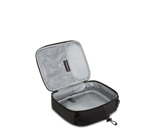 Термосумка для ланча SWISSGEAR, прорезиненный полиэстер 600D, черный/красный, 23х8х27 см, 5 л