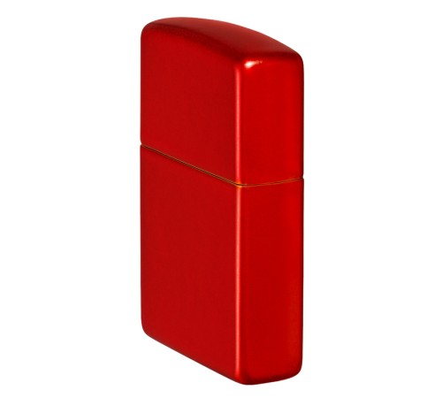 Зажигалка ZIPPO Classic с покрытием Metallic Red, латунь/сталь, красная, матовая, 38x13x57 мм
