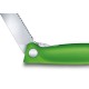 Нож для овощей VICTORINOX SwissClassic, складной, лезвие 11 см с волнистой заточкой, зелёный