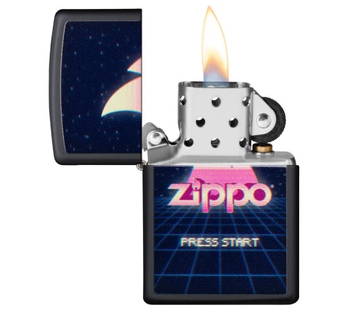 Зажигалка ZIPPO Classic с покрытием Black Matte, латунь/сталь, чёрная, матовая, 38x13x57 мм