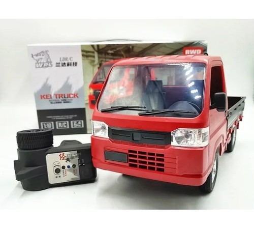 Радиоуправляемая машина WPL китайский грузовичок WL-01 (красная) 2.4G 1/10 RTR