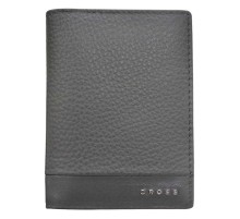 Кошелёк, Cross Nueva FV, кожа наппа, фактурная, серый, 9,5 х 1,5 х 12 см