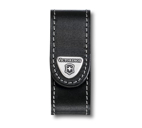 Чехол на ремень VICTORINOX для ножей NailClip 65 мм, на липучке, кожаный, чёрный