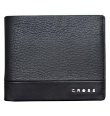 Кошелёк, Cross Nueva FV, кожа наппа, фактурная, чёрный, 11,5 х 2 х 9,5 см