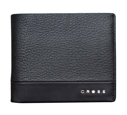 Кошелёк, Cross Nueva FV, кожа наппа, фактурная, чёрный, 11,5 х 2 х 9,5 см