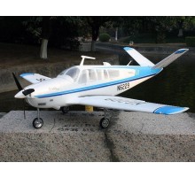 Радиоуправляемый самолет Top RC ST Beechcraft Bonanza V35 голубой 1280мм (шасси) PNP