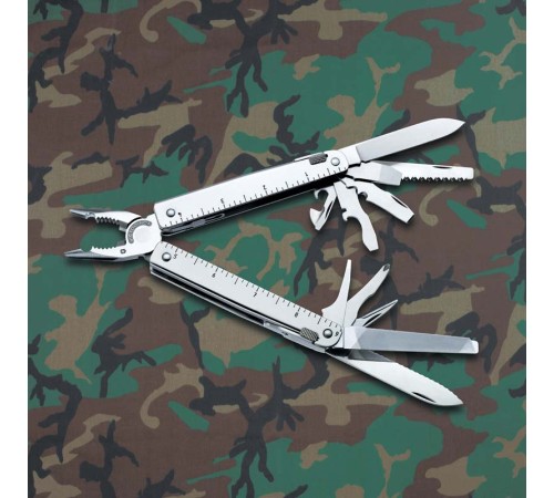 Мультитул VICTORINOX SwissTool, 115 мм, 28 функций, в кожаным чехле