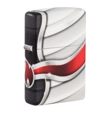 Зажигалка Zippo Flame Design с покрытием White Matte, латунь/сталь, белая, матовая, 38x13x57 мм