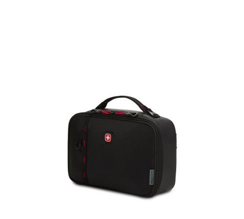 Термосумка для ланча SWISSGEAR, прорезиненный полиэстер 600D, чёрный/красный, 27х7х23 см, 4 л