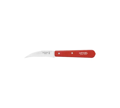 Нож столовый Opinel №114, деревянная рукоять, блистер, нержавеющая сталь, красный 003127