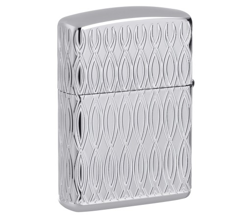 Зажигалка ZIPPO Armor® с покрытием High Polish Chrome, латунь/сталь, серебристая, 38x13x57 мм