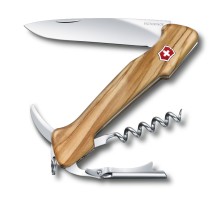 Нож перочинный VICTORINOX Wine Master, 130 мм, 6 функций, с фиксатором, рукоять из оливкового дерева