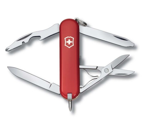 Нож-брелок VICTORINOX Manager, 58 мм, 10 функций, красный