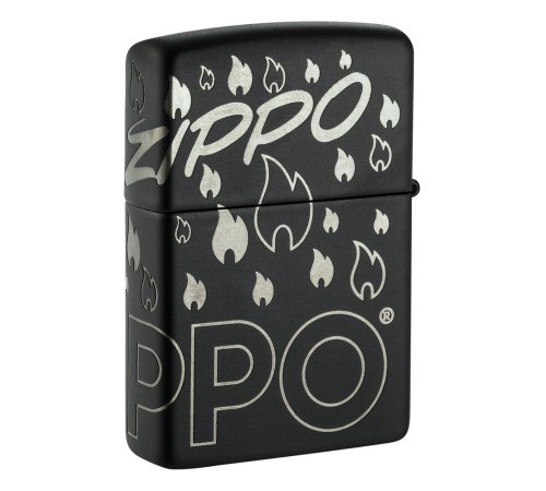 Зажигалка ZIPPO Classic с покрытием Black Matte, латунь/сталь, черная, матовая, 38x13x57 мм