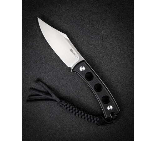 Нож SENCUT Fixed Blade Waxahachie 9Cr18MoV Steel Satin Handle G10 Black