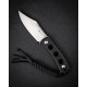 Нож SENCUT Fixed Blade Waxahachie 9Cr18MoV Steel Satin Handle G10 Black