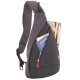 Рюкзак SWISSGEAR с одним плечевым ремнем, черный/серый, 25x15x45 см, 7 л