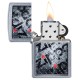 Зажигалка ZIPPO Diamond с покрытием Street Chrome™, латунь/сталь, серебристая, матовая, 38x13x57 мм