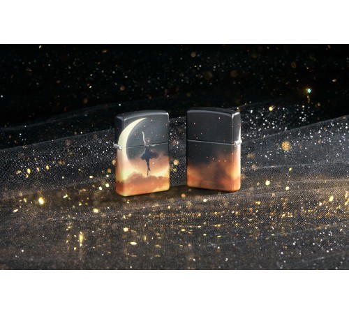 Зажигалка ZIPPO Mythological с покрытием Glow In The Dark Green, латунь/сталь, черная, 38x13x57 мм