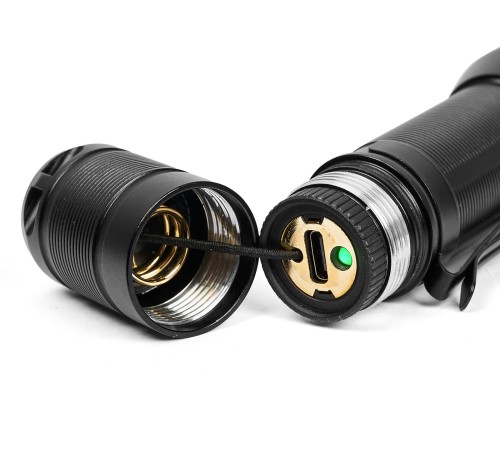 Ручной фонарь SKYWOODS WILD, 1800 люмен, USB-Type C, холодный свет, IP67