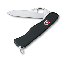 Нож перочинный VICTORINOX Sentinel Clip, 111 мм, 5 функций, с фиксатором лезвия, чёрный